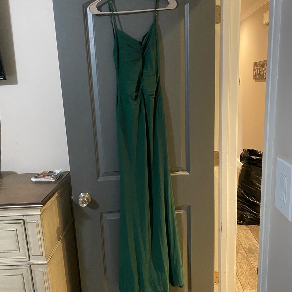 Lulu's Chic Emerald Backless Dress - image 2